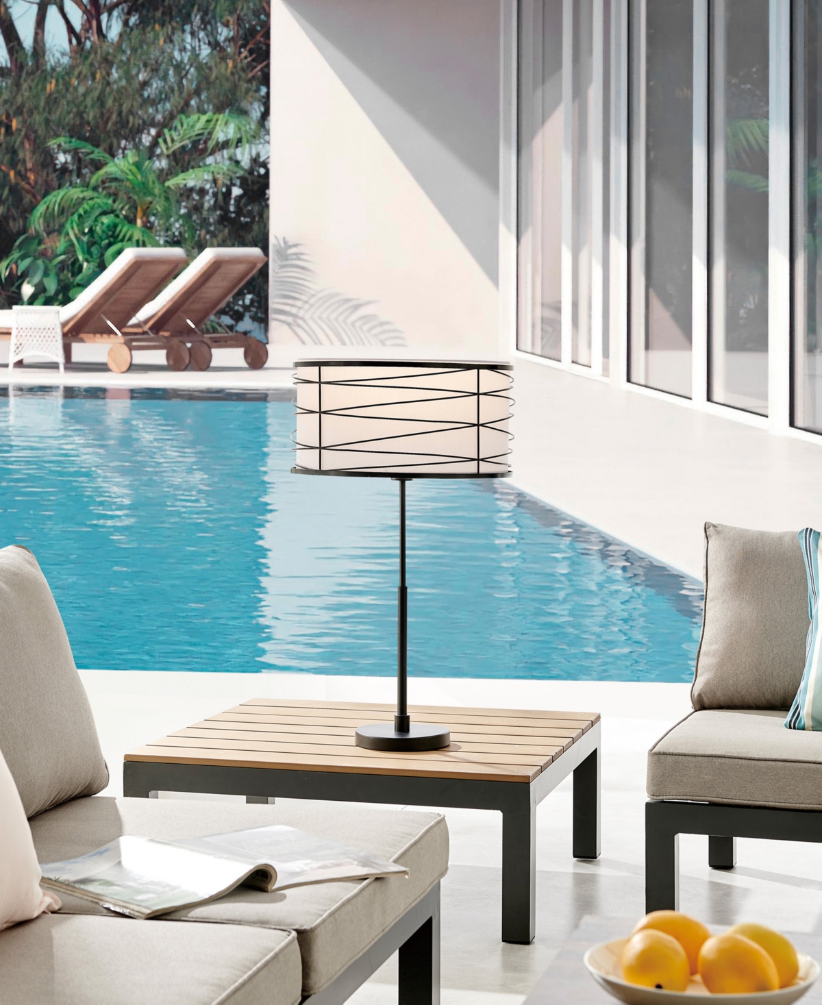 Shop Lite Source Outdoor Cordless Lumiere Table Lamp In Black