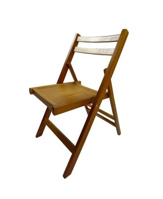 Folding Slatted Event Chair, Set of 4