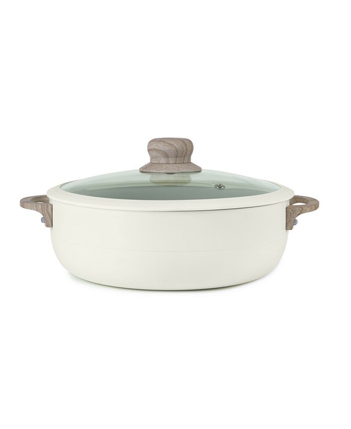 Sedona Kitchen Aluminum 3.5 Qt Caldero with Silicone Rim Glass Lid and ...