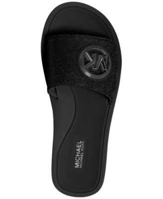MK Charm Slide Flat Sandals