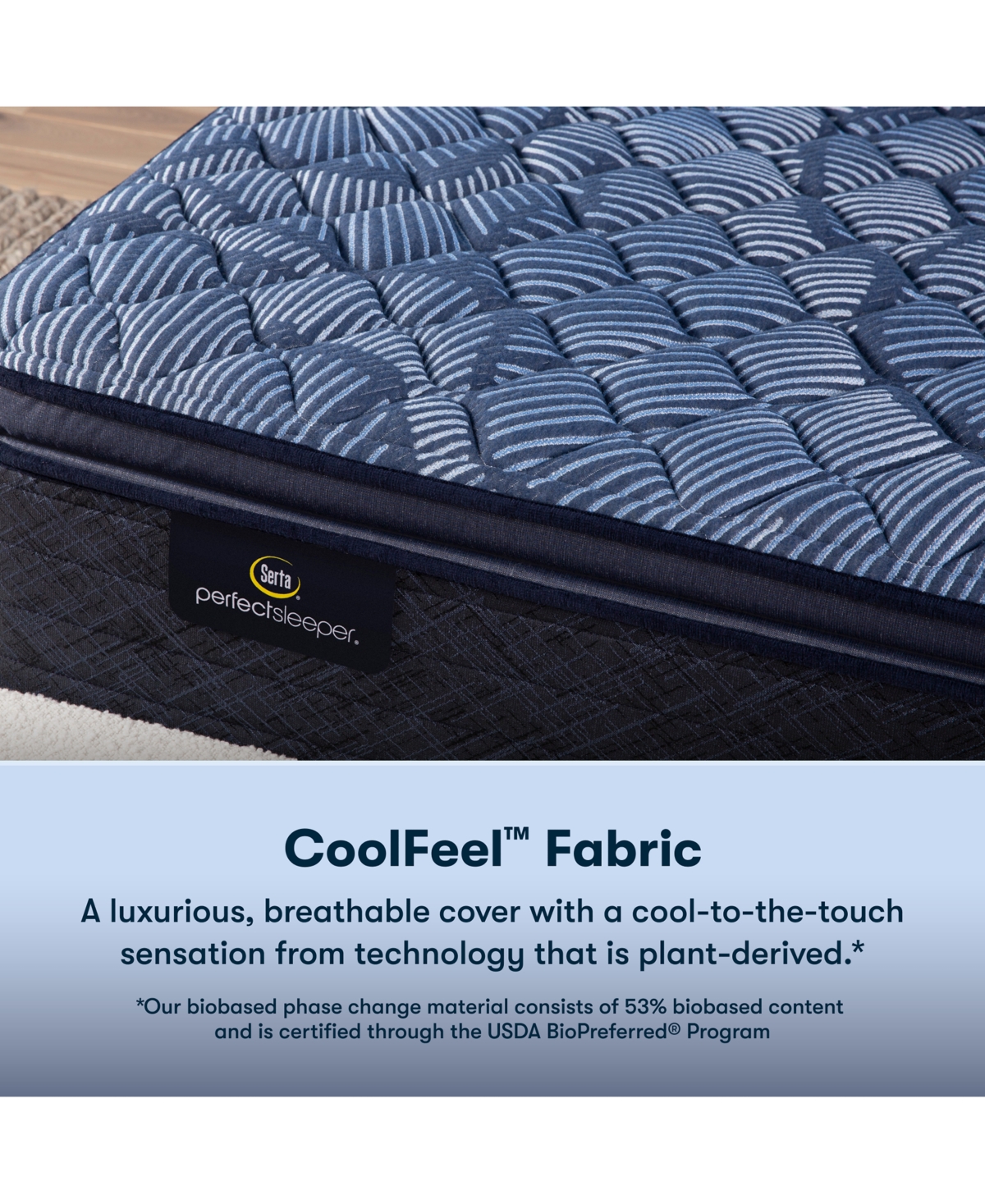Serta Perfect Sleeper Cobalt Calm 14" Firm Pillow Top Mattress Set, Queen In No Color