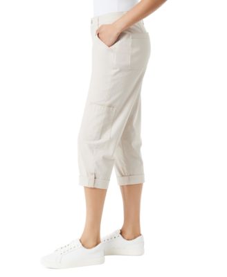 Women's Adjustable-Hem Cargo Capri Pants