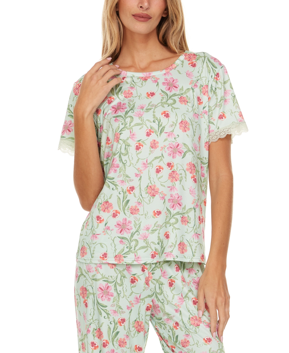 Flora by Flora Nikrooz Women's 2-Pc. Jody Floral Pajamas Set