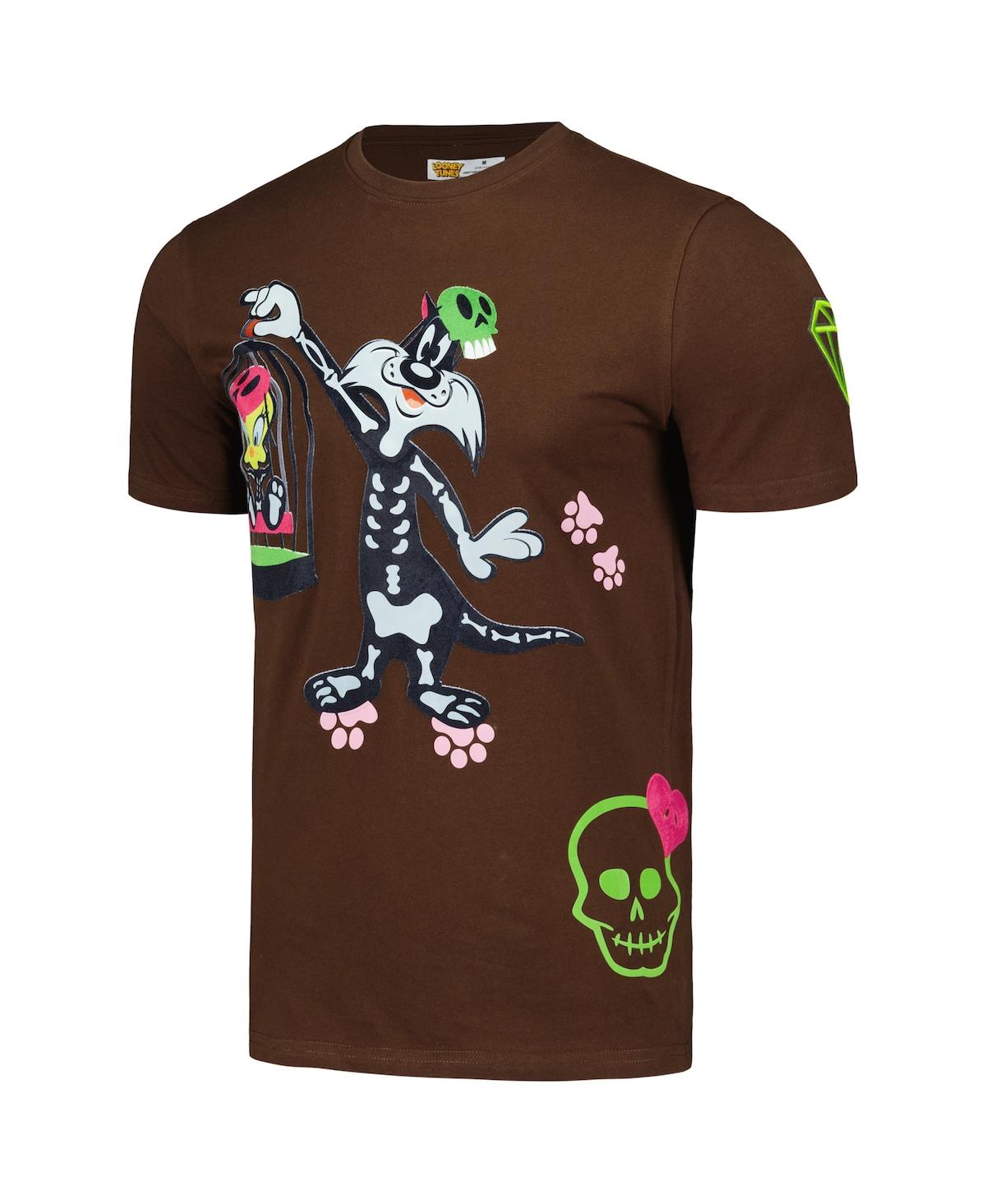 FREEZE MAX MEN'S AND WOMEN'S FREEZE MAX BROWN LOONEY TUNES SYLVESTER T-SHIRT 