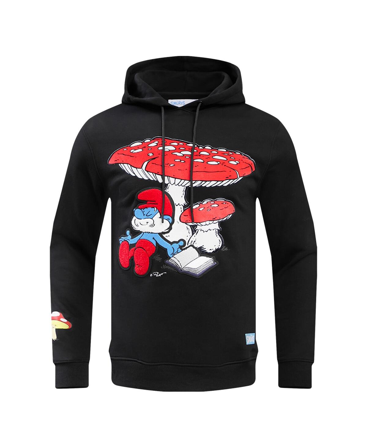 Shop Freeze Max Men's And Women's  Black The Smurfs Papa Smurf Pullover Hoodie