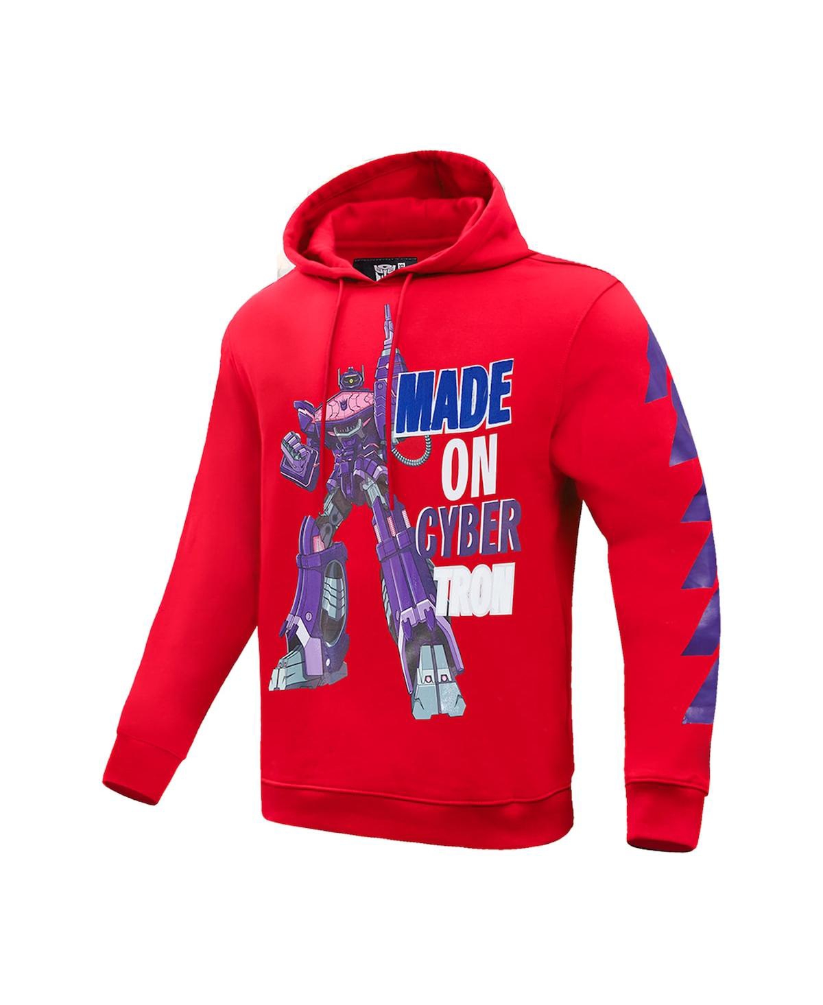 FREEZE MAX MEN'S AND WOMEN'S FREEZE MAX RED TRANSFORMERS MADE ON CYBERTRON PULLOVER HOODIE 