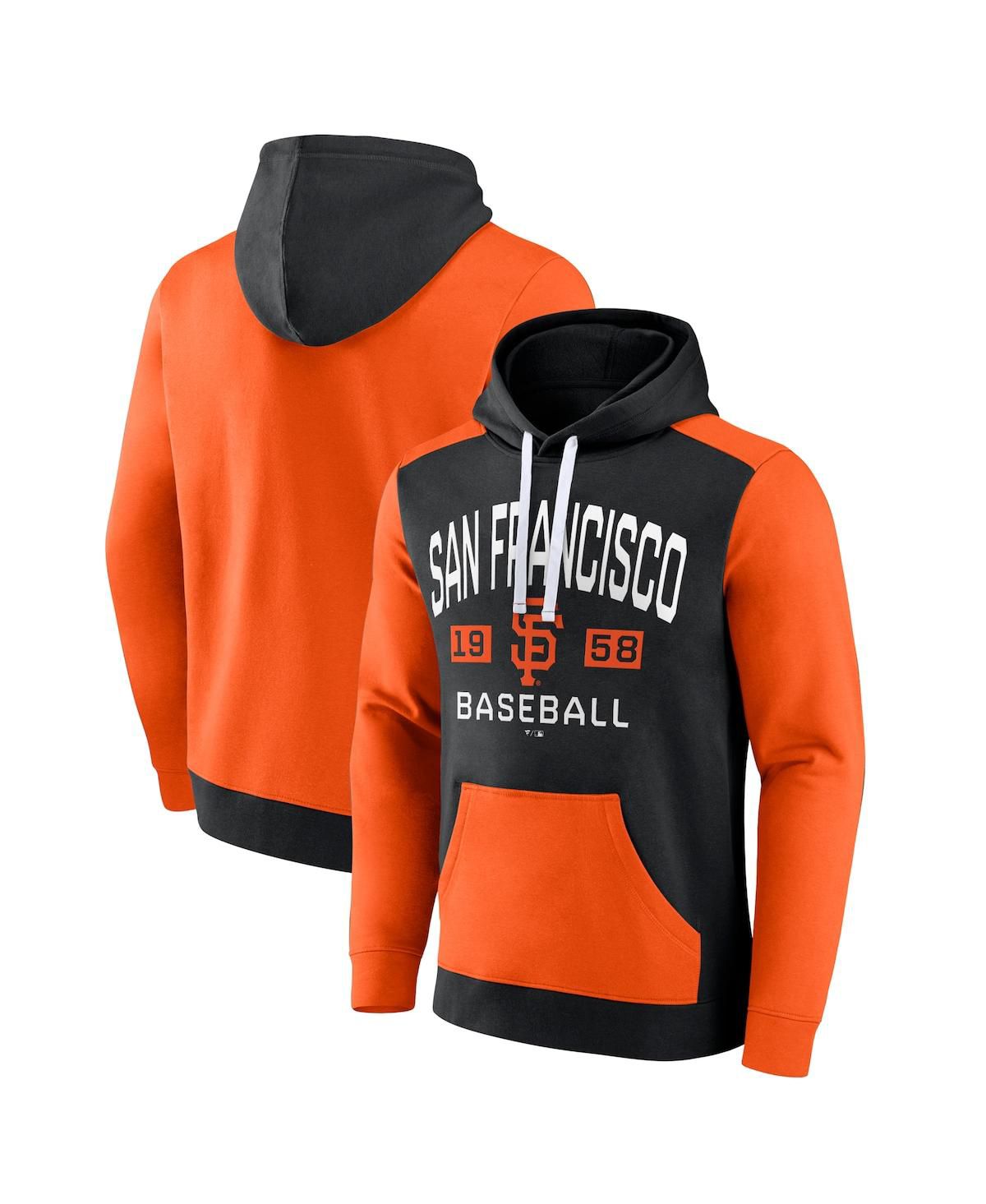 Мужская черно-оранжевая толстовка с капюшоном San Francisco Giants Chip In Pullover