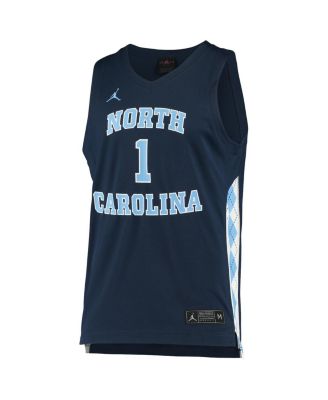 Men's and Women's #1 Navy North Carolina Tar Heels Replica Basketball Jersey