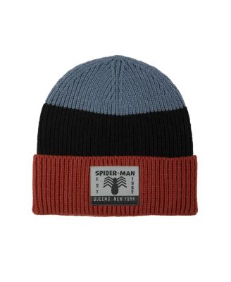 Men's and Women's Black Spider-Man Scarf & Cuffed Knit Hat Set