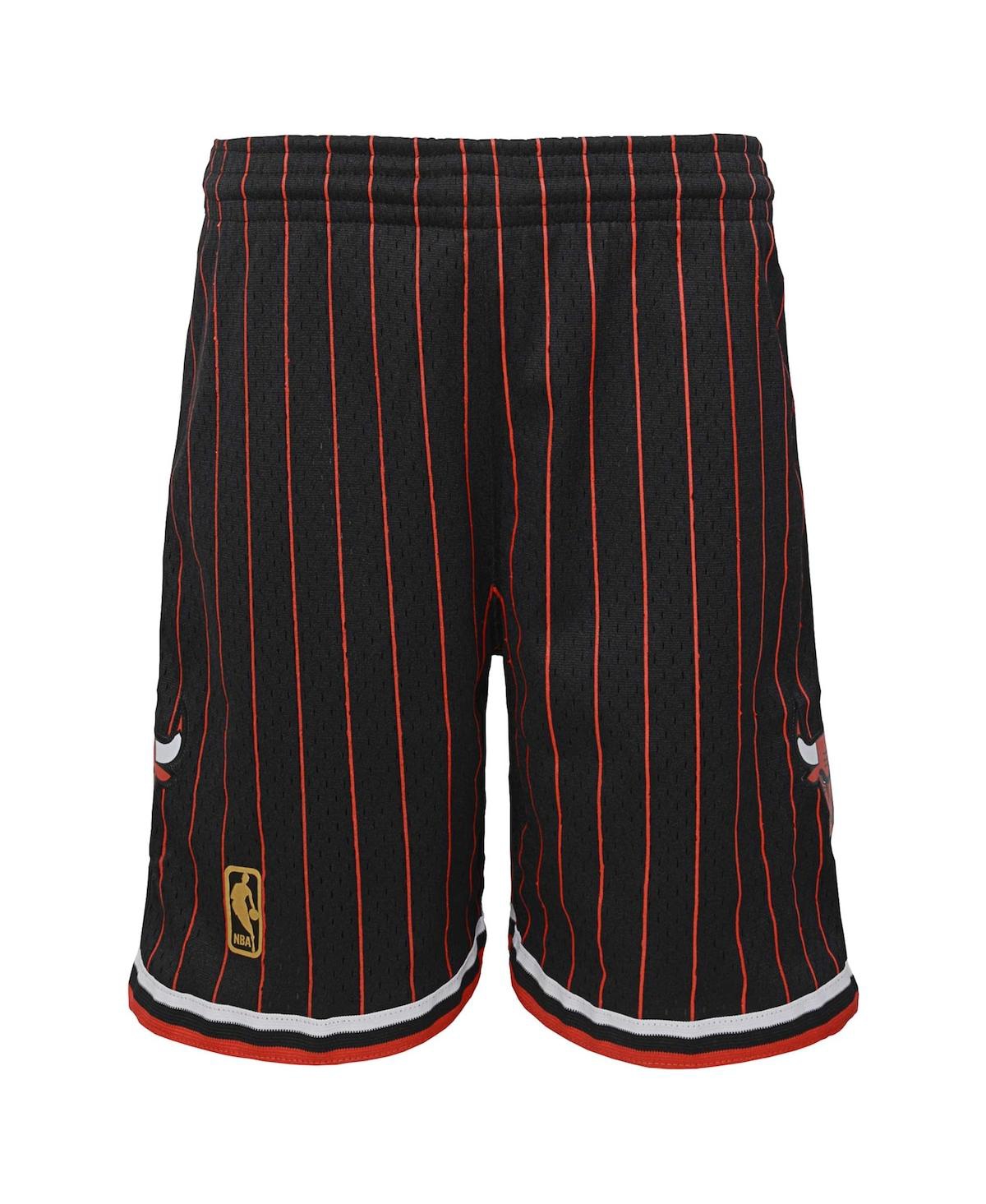 Mitchell & Ness Big Boys  Black Chicago Bulls Hardwood Classics Swingman Shorts In Black