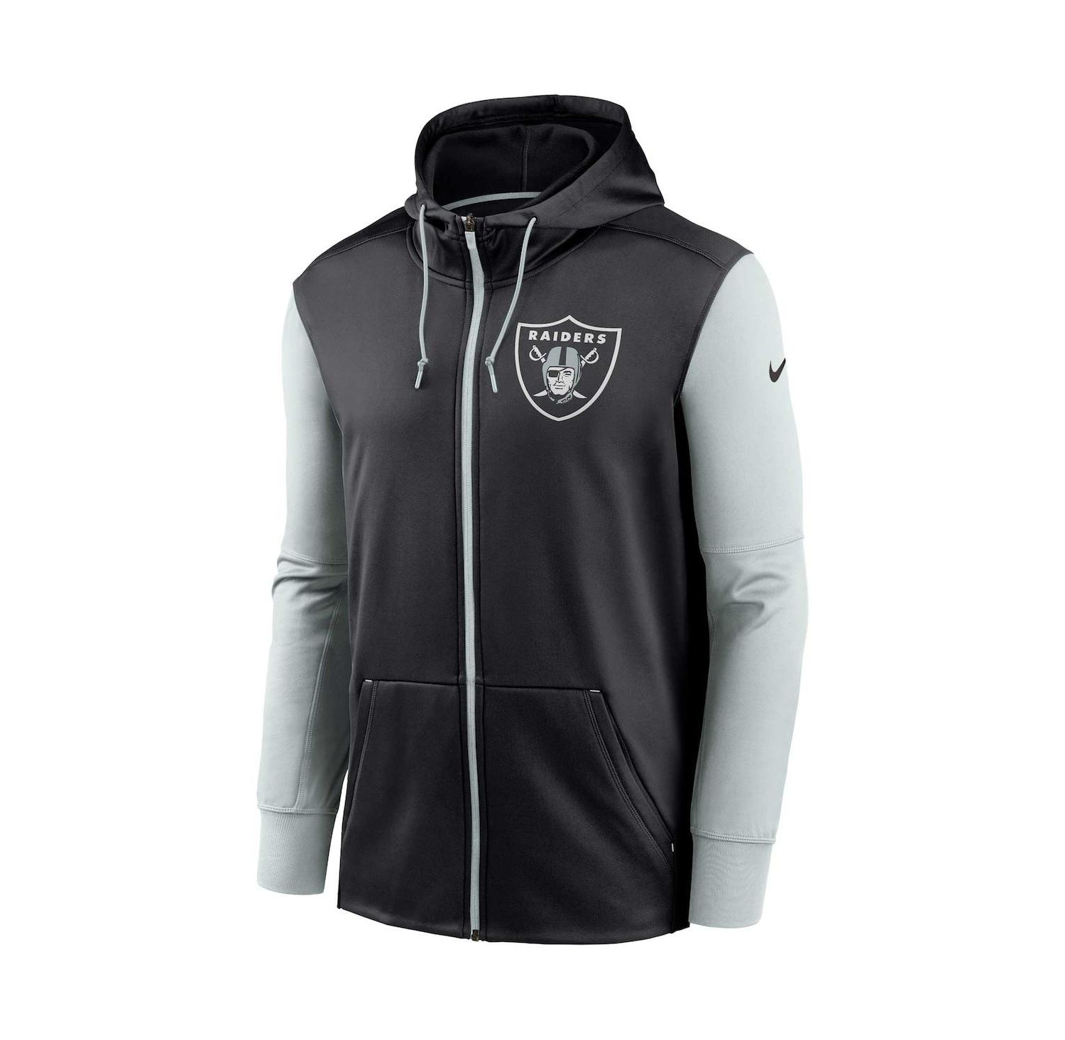 Men's Black Las Vegas Raiders Performance Full-Zip Hoodie
