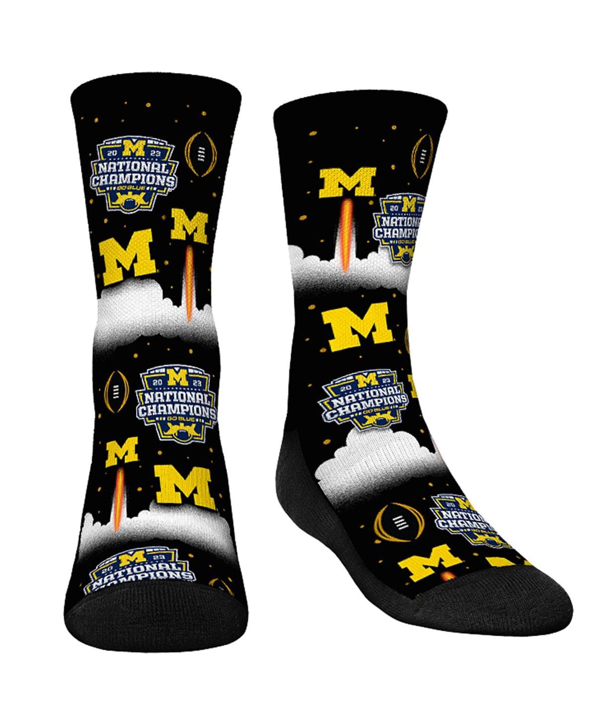 Shop Rock 'em Youth Boys And Girls  Socks Navy Michigan Wolverines College Football Playoff 2023 National