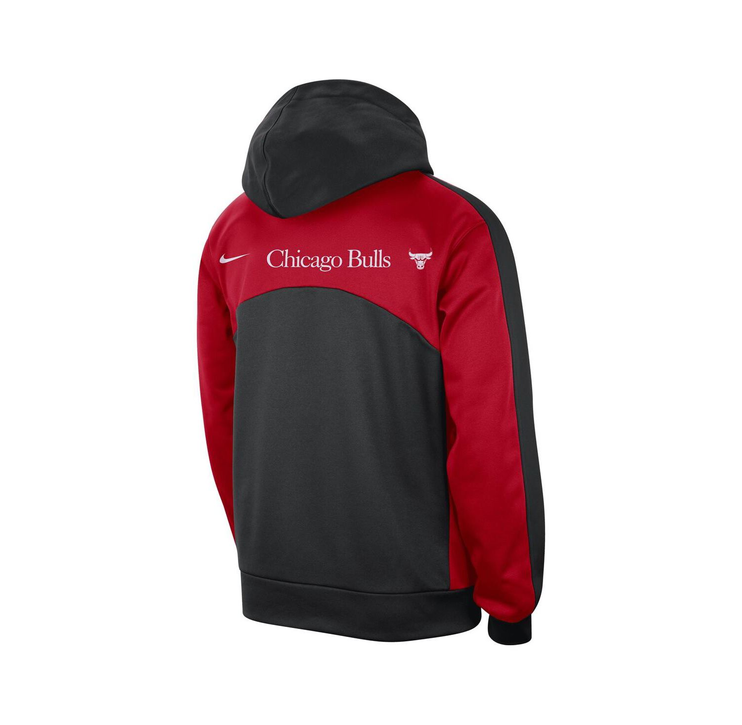 Men's Black, Red Chicago Bulls Authentic Starting Five Force Performance Pullover Hoodie