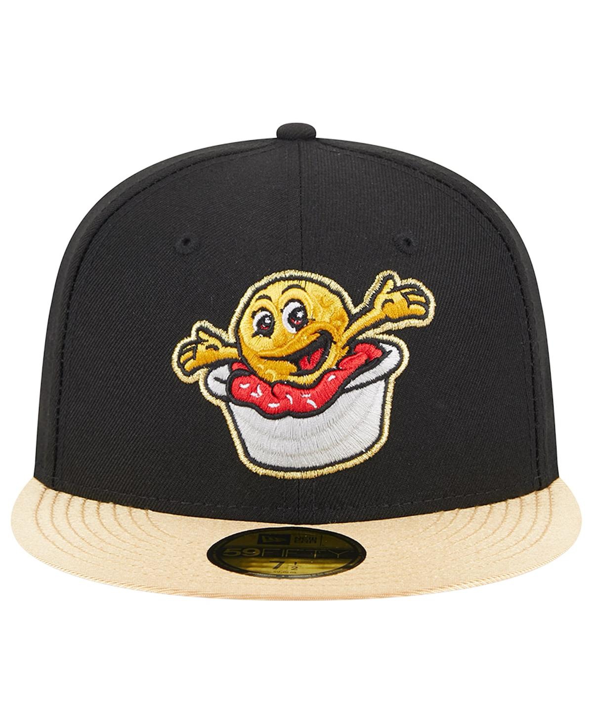 Men's New EraAkron RubberDucks Theme Nights Akron Sauerkraut Balls 59FIFTY Fitted Hat - Black
