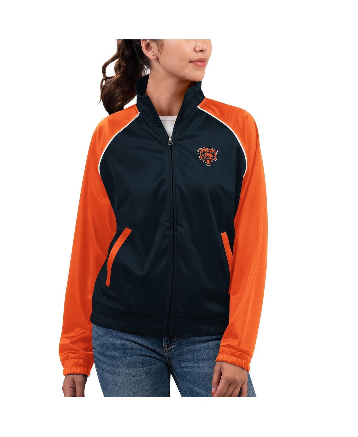 Women's G-iii 4Her by Carl Banks Navy Chicago Bears Showup Fashion Dolman Full-Zip Track Jacket - Navy