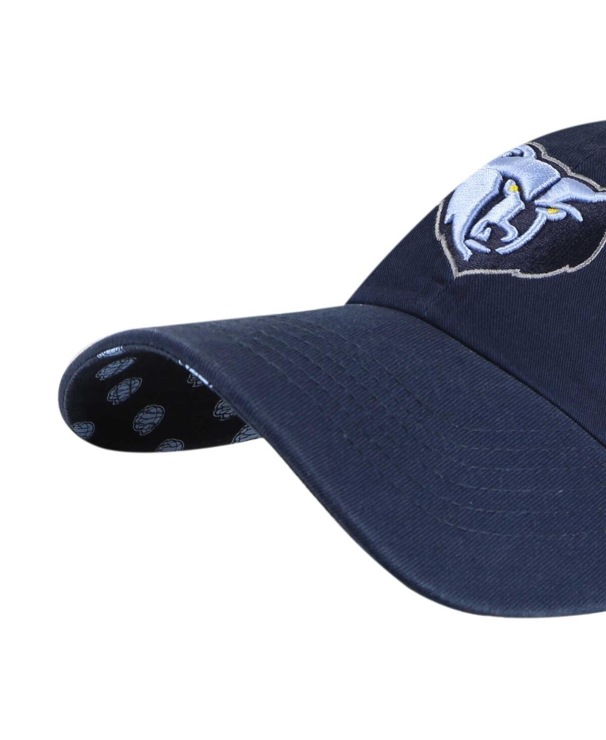 47 Brand Women's ' Navy Memphis Grizzlies Confetti Undervisor Clean Up Adjustable Hat In Navy