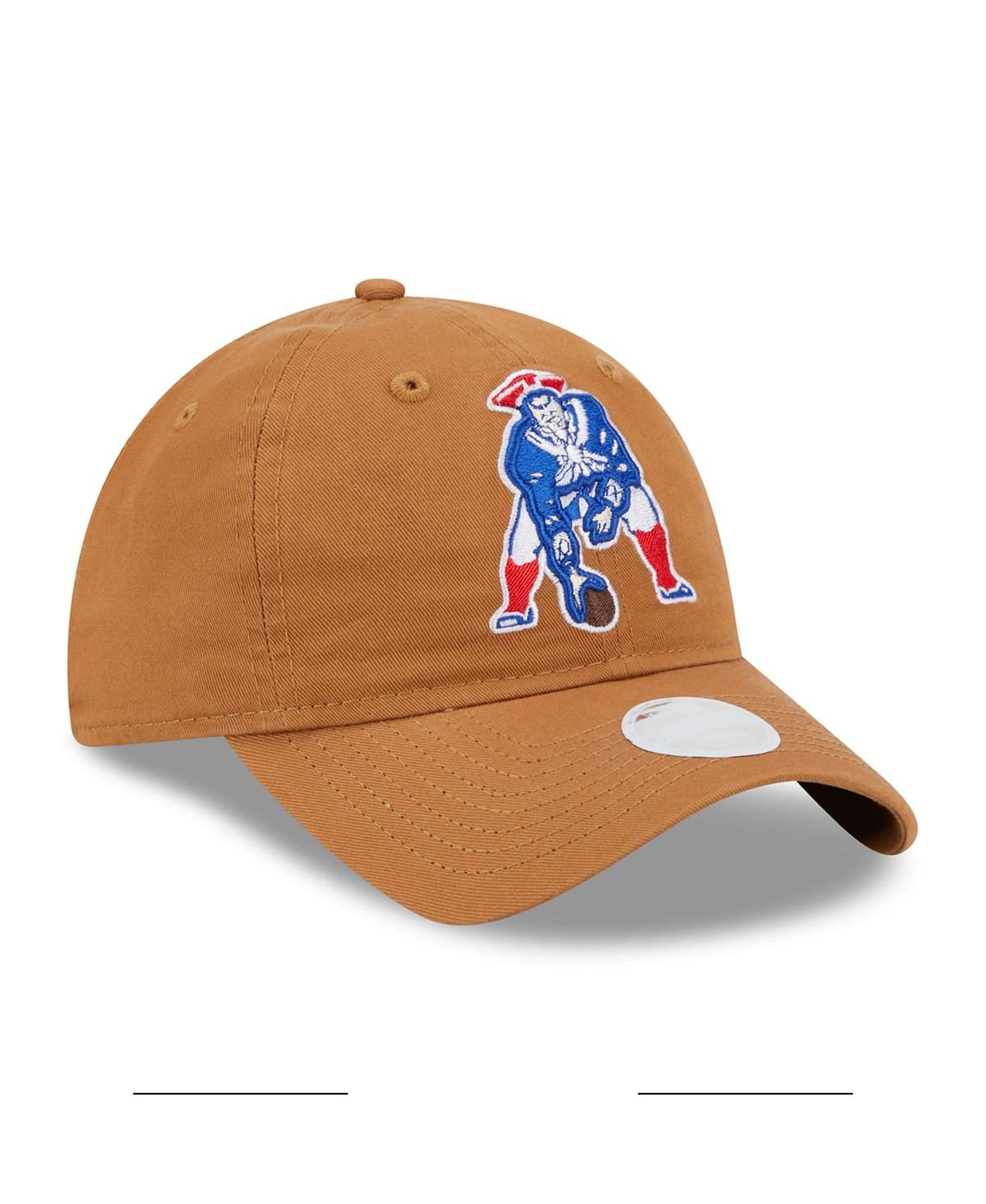 New Era Women's  Brown New England Patriots Throwback Main Core Classic 2.0 9twenty Adjustable Hat In Brown
