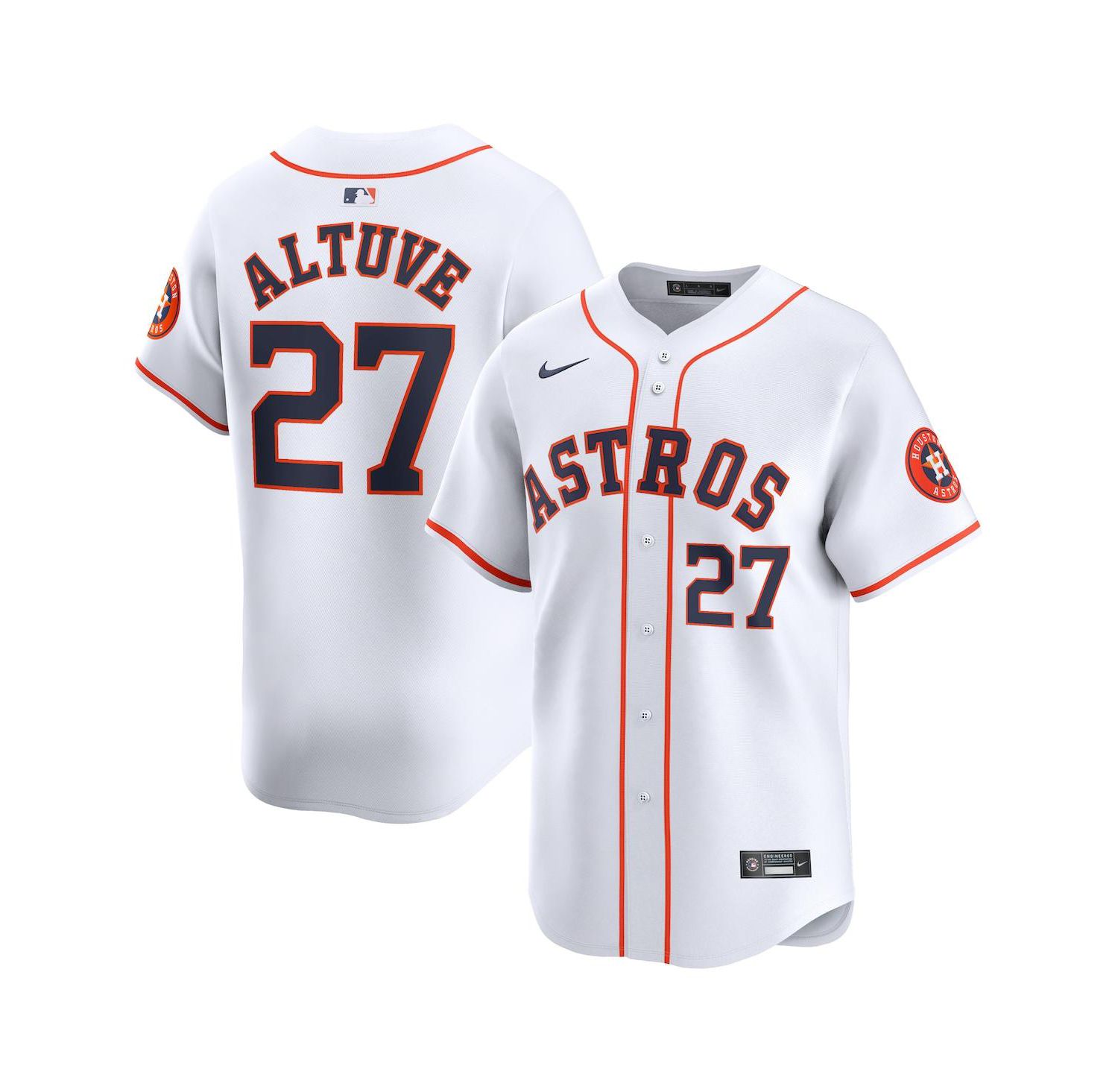 Men's Jose Altuve White Houston Astros Home Limited Player Jersey