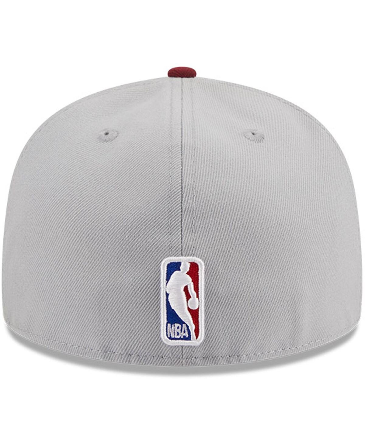 Men's New Era Wine Cleveland Cavaliers Tip-Off Two-Tone 59FIFTY Fitted Hat - Wine