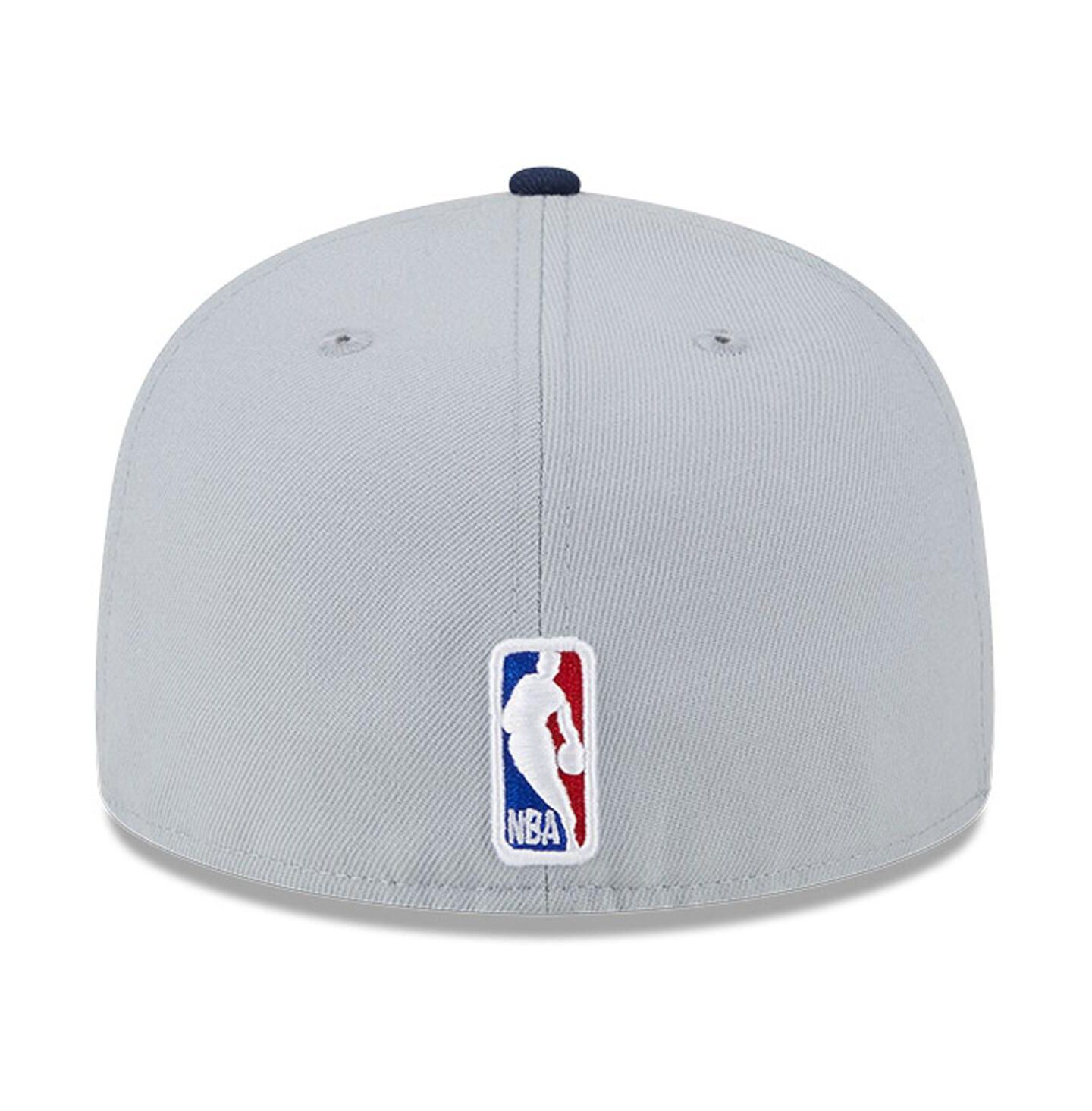 Мужская кепка New Era Gray, Navy New Orleans Pelicans Tip-Off Two-Tone 59FIFTY Fitted Hat — фото 3