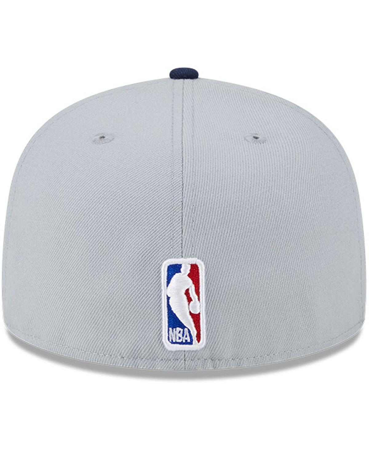 New Era Men's  Gray, Navy New Orleans Pelicans Tip-off Two-tone 59fifty Fitted Hat In Gray,navy