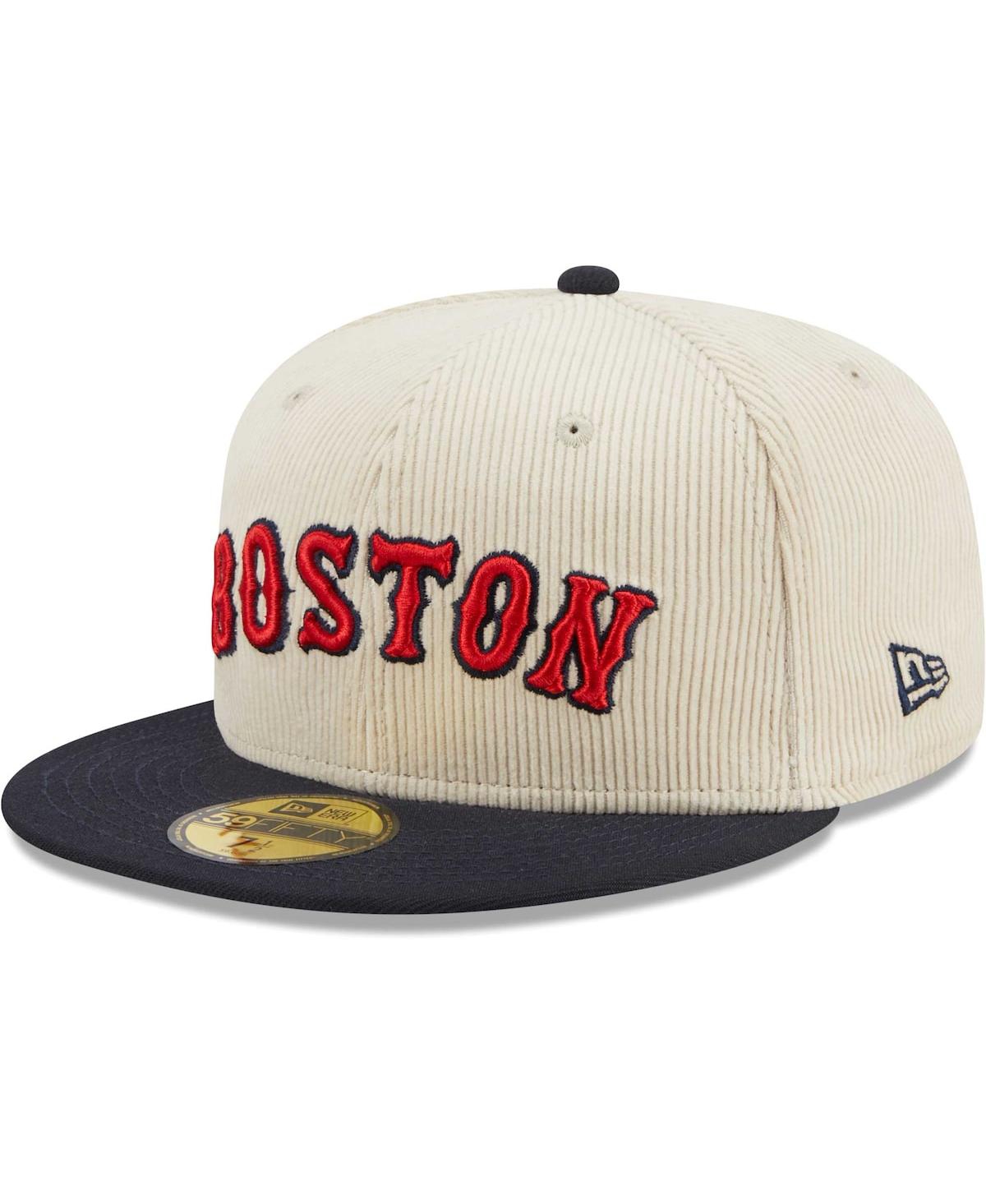Men's New EraBoston Red Sox Corduroy Classic 59FIFTY Fitted Hat - White