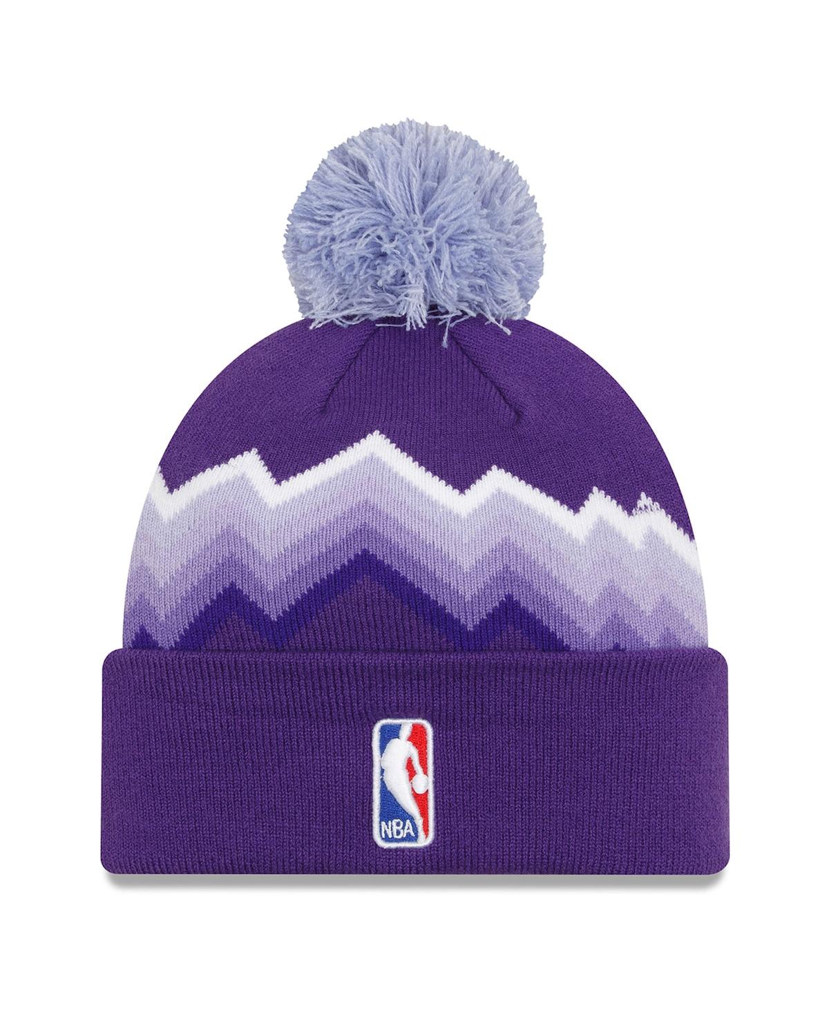 Shop New Era Men's  Purple Utah Jazz 2023/24 City Edition Cuffed Pom Knit Hat