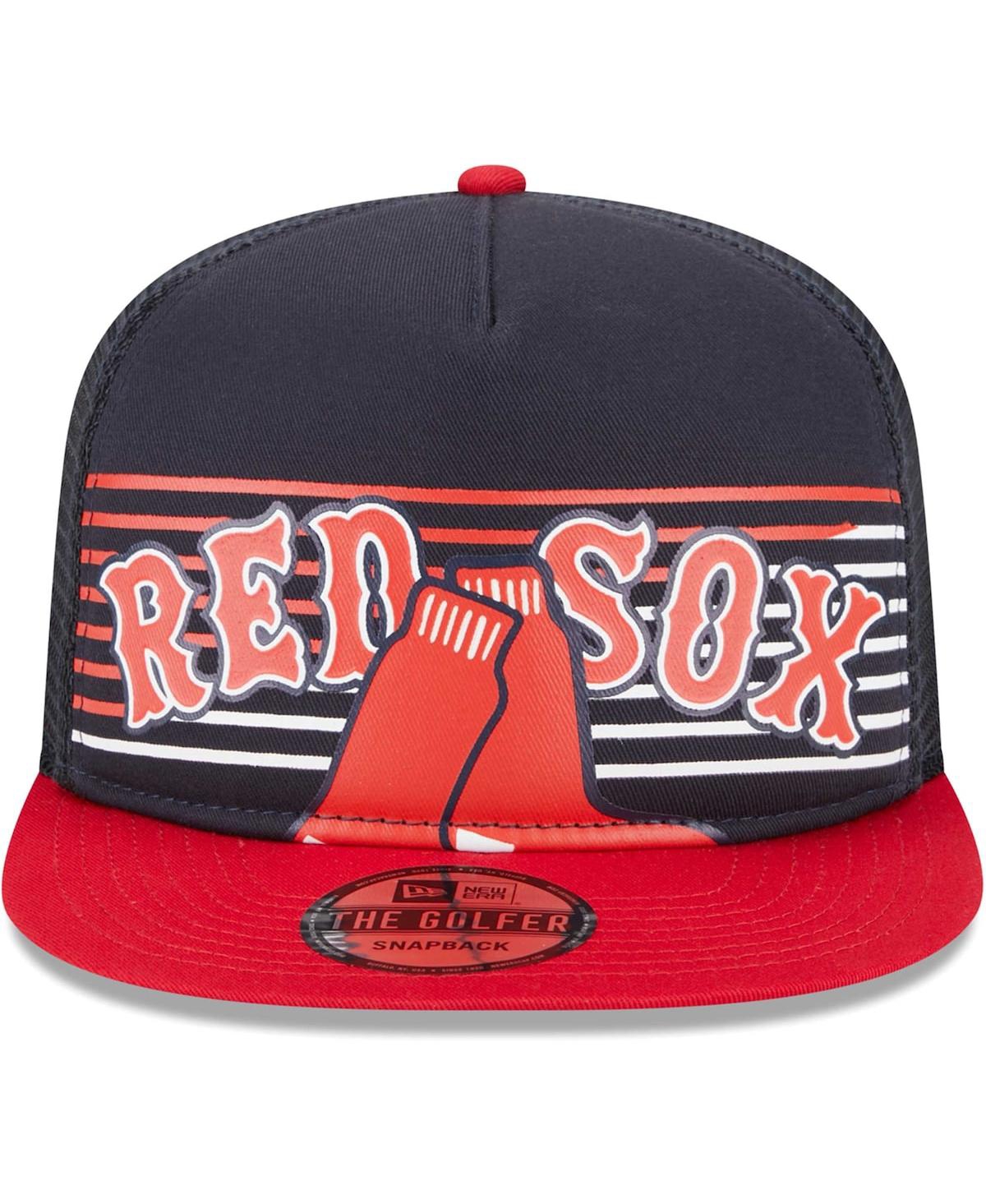 Men's New EraBoston Red Sox Speed Golfer Trucker Snapback Hat - Navy