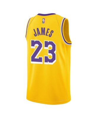 Big Boys LeBron James Gold Los Angeles Lakers Swingman Jersey - Icon Edition