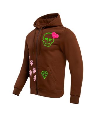 Men's and Women's Brown Looney Tunes Sylvester Full-Zip Hoodie