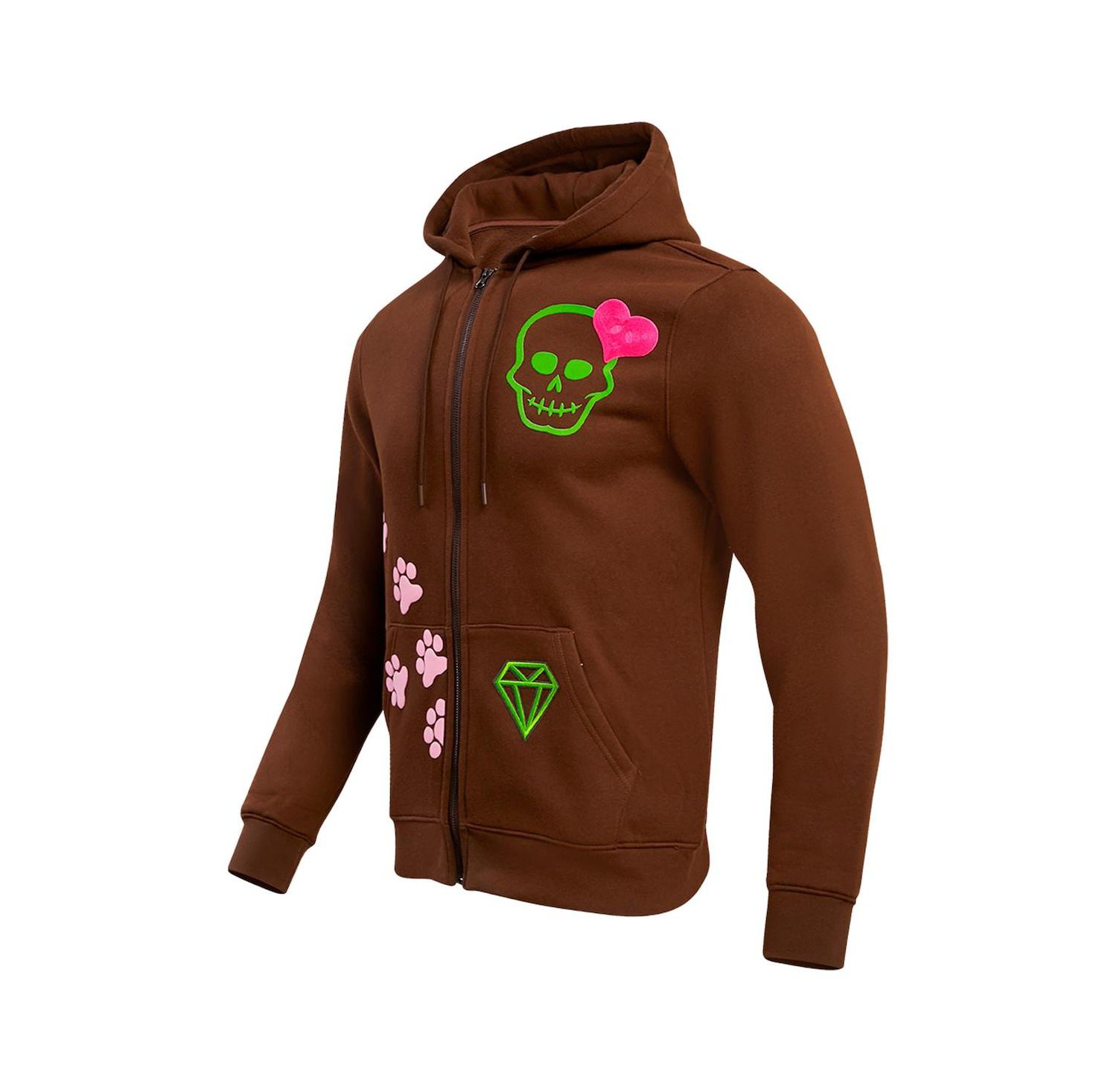 Men's and Women's Brown Looney Tunes Sylvester Full-Zip Hoodie