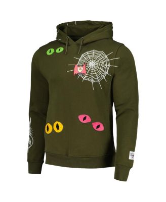 Men's and Women's Olive Looney Tunes Taz Dracula Horror Pullover Hoodie