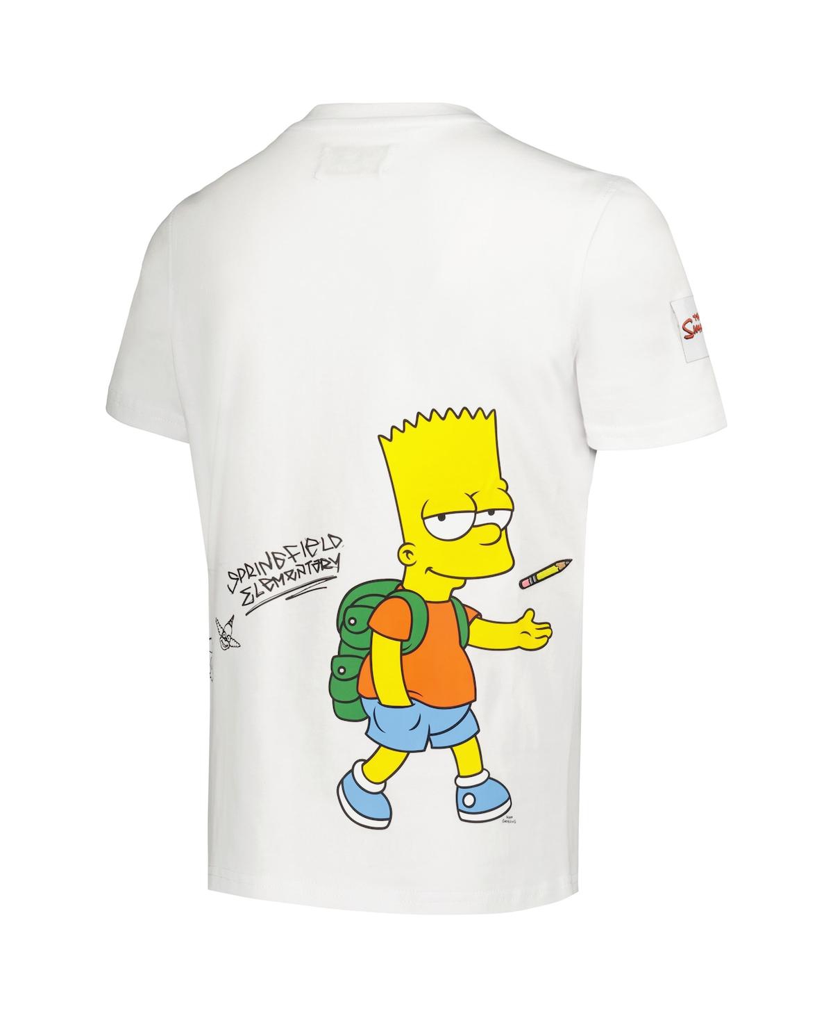 Shop Freeze Max Big Boys And Girls  White The Simpsons Bart Sketch T-shirt