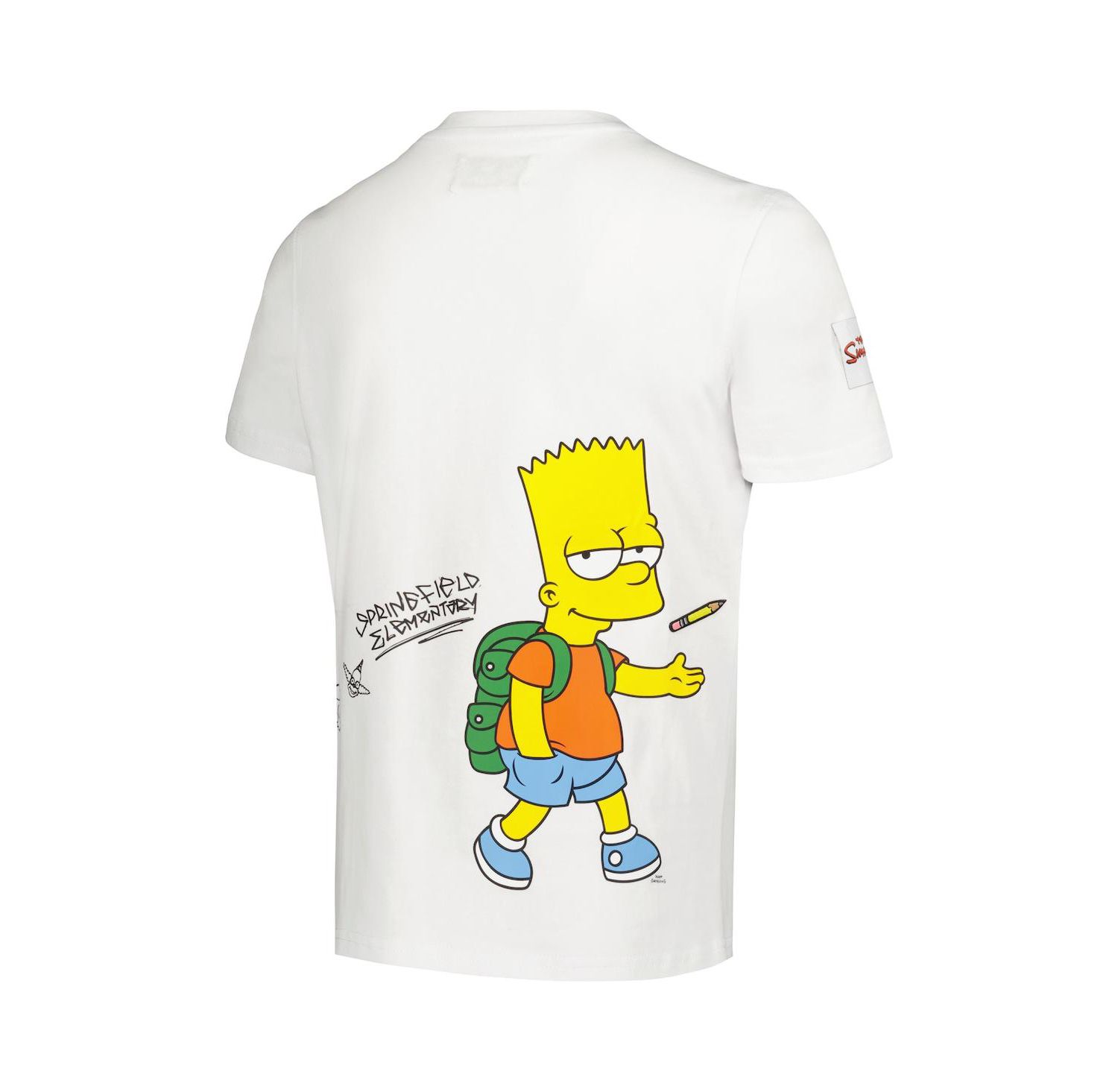 Big Boys and Girls White The Simpsons Bart Sketch T-shirt