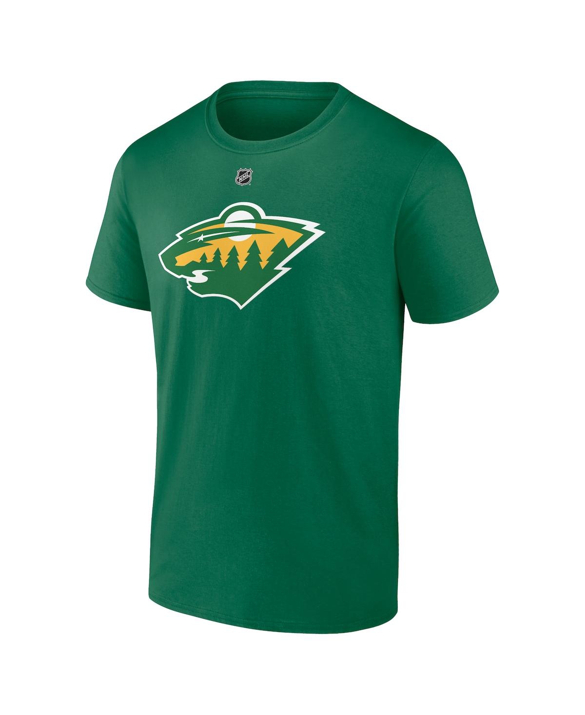 Shop Fanatics Men's  Green Matthew Boldy Minnesota Wild Authentic Stack Name And Number T-shirt