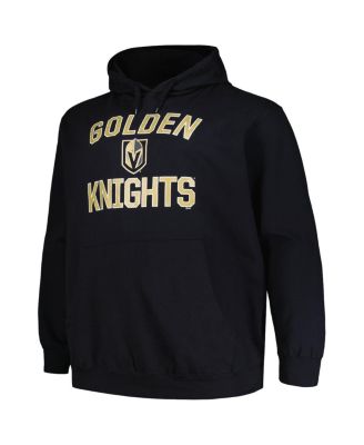 Men's Black Vegas Golden Knights Big and Tall Arch Over Logo Pullover Hoodie