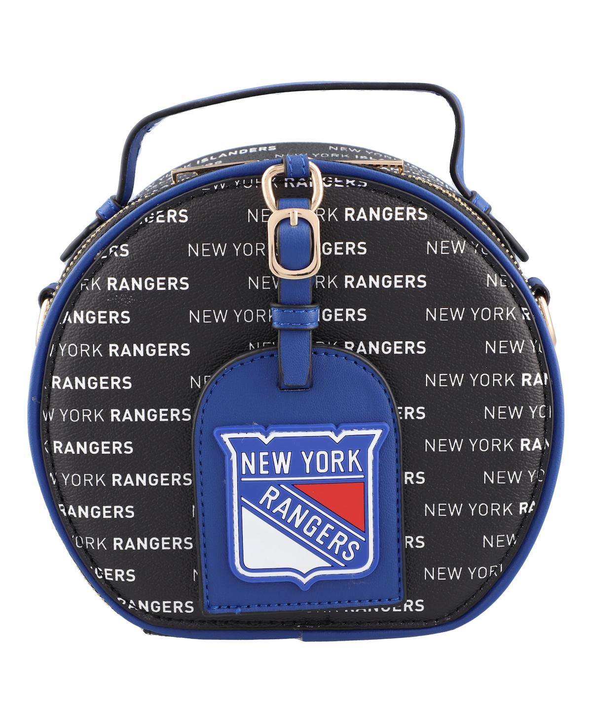 Shop Cuce Women's  New York Rangers Repeat Logo Round Bag In Black