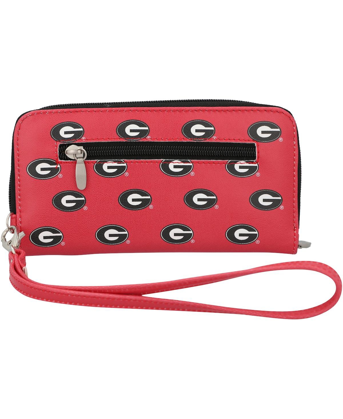 Shop Eagles Wings Women's Georgia Bulldogs Zip-around Wristlet Wallet In Red