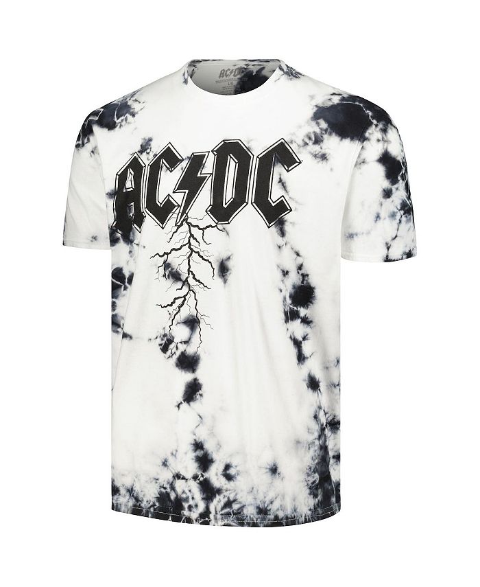 Philcos Men's White Distressed AC/DC Logo Washed Graphic T-shirt - Macy's