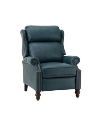 Pierce Genuine Leather Recliner with Nailhead Trims