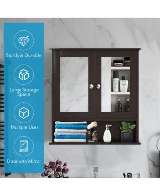 Bathroom Wall-Mount Mirror Cabinet Organizer for Stylish Storage and Space-Saving Solutions