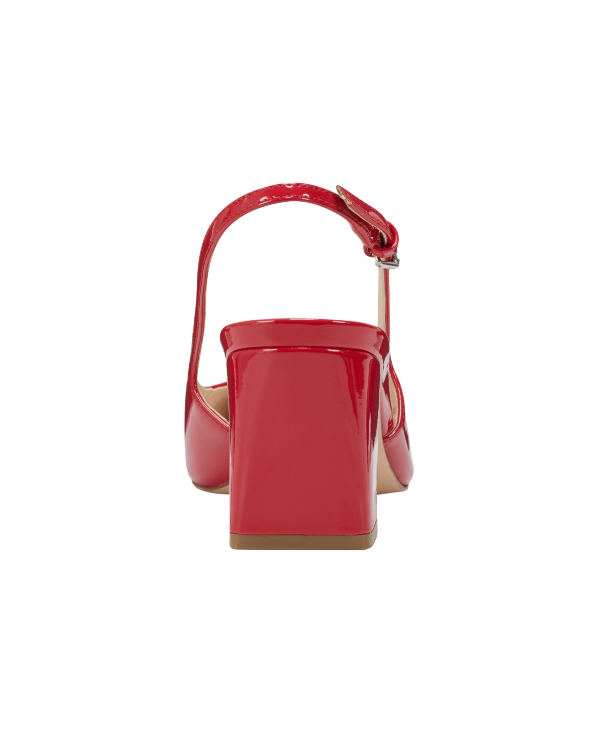 Marc Fisher Women's Leanea Block Heel Dress Slingback Pumps - Red Patent - Faux Patent Leather - Polyu