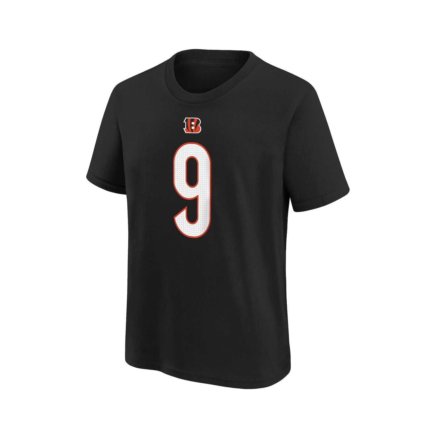 Футболка Nike Joe Burrow Black Cincinnati Bengals Player Name and Number T-shirt для мальчиков — фото 3