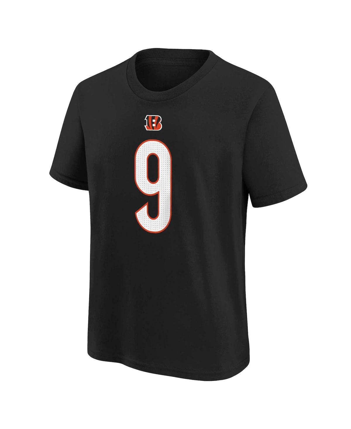 Big Boys Nike Joe BurrowCincinnati Bengals Player Name and Number T-shirt - Black