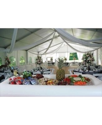 White Inflatable Serving Bar With Drain Plug 3 pack