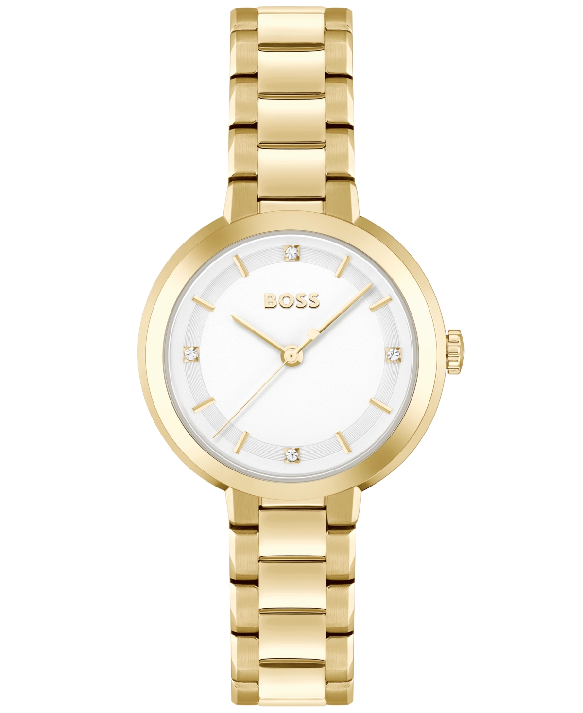 Women's Sena Quartz Ionic Plated Thin Gold-Tone Steel Watch 34mm - Ionic Plated Thin Gold Steel