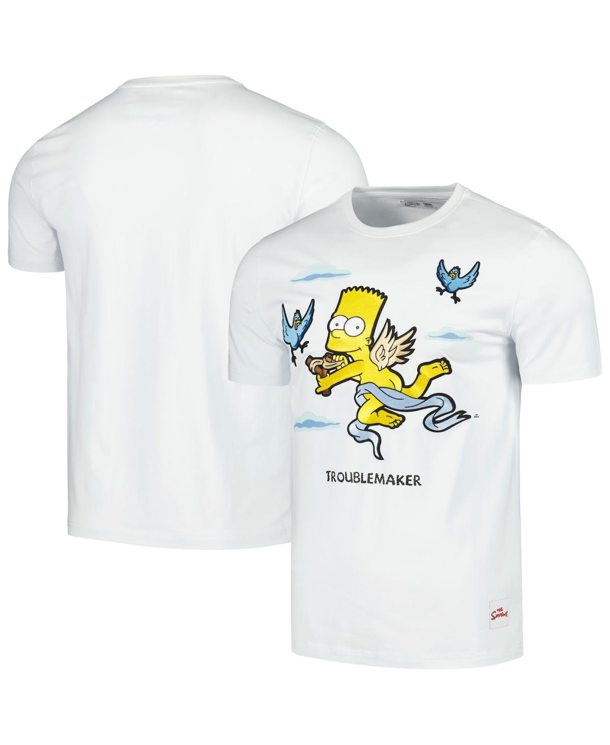 Shop Freeze Max Men's  Bart Simpson White The Simpsons T-shirt