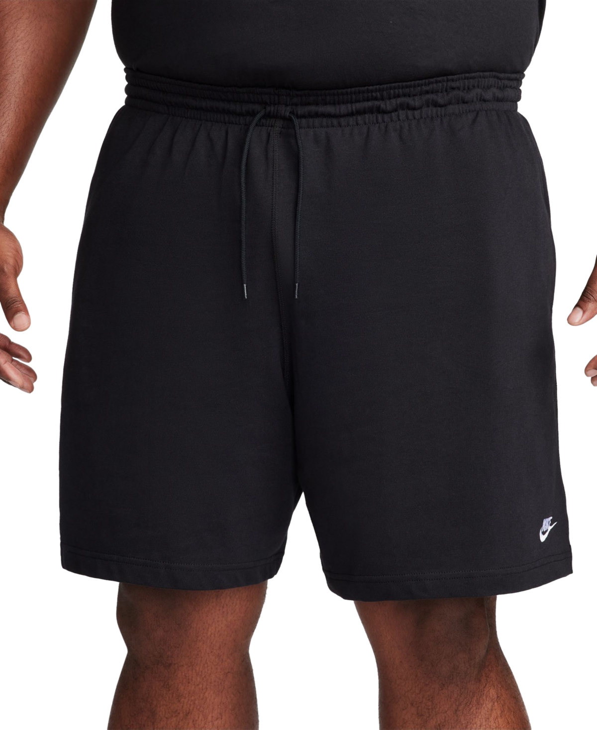 Nike Men's Club Relaxed-fit Logo Embroidered Shorts, Regular & Big & Tall In Black