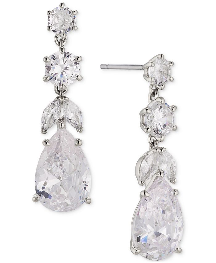 Orecchini A Cerchio Con Ciondolo A Cuore In Zirconia Cubica, Ipoallergenici, Placcati Argento/Oro Rosa, Regalo Per San Valentino E Festa Della Mamma