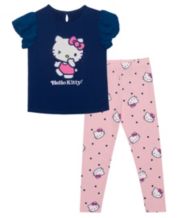 Hello Kitty Little Girls Bows Relaxed Fit Leggings - Macy's